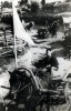 Караван груженных телег во время сдачи хлеба государству. 1943 г. 